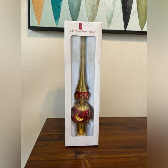 Other - Vintage Glass Christmas Tree Topper